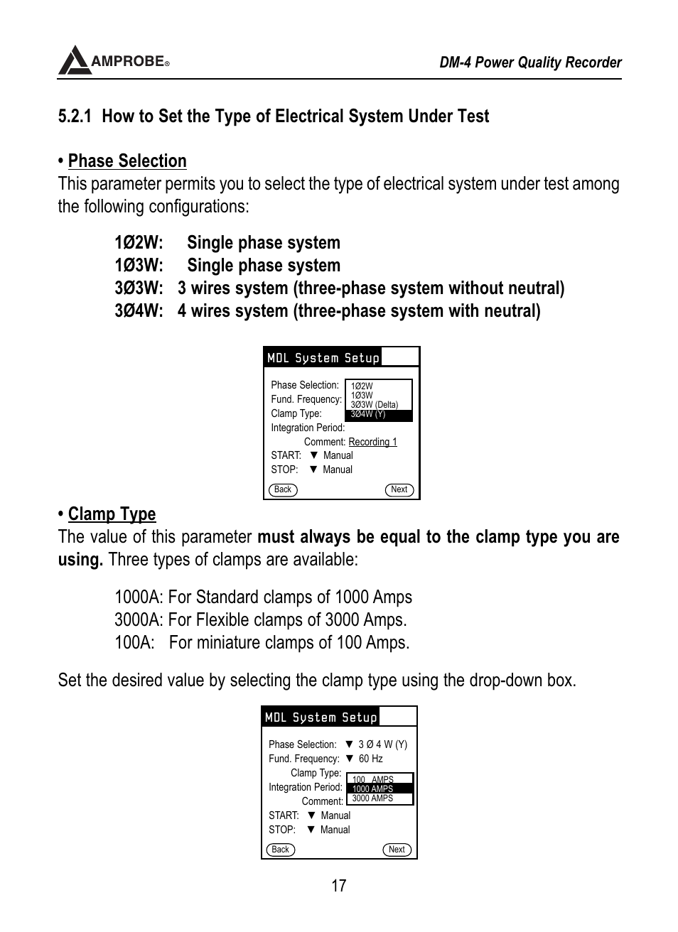 3 basic setting: recorder config, Anomalies, Dm-4 power quality recorder | Amprobe DM-4 Power-Quality-Recorder User Manual | Page 18 / 58