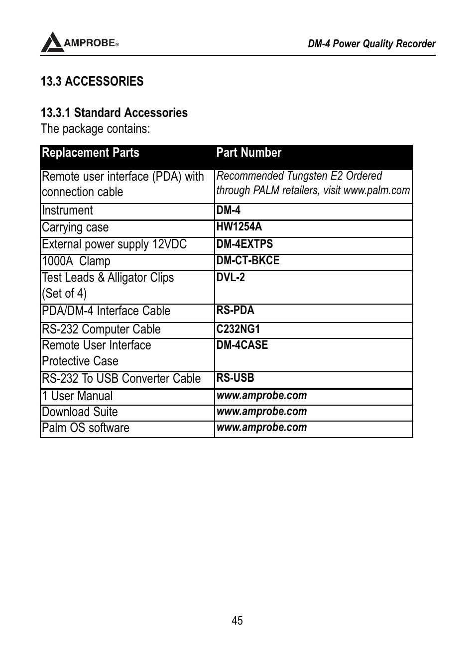 Amprobe DM-4 Power-Quality-Recorder User Manual | Page 46 / 58
