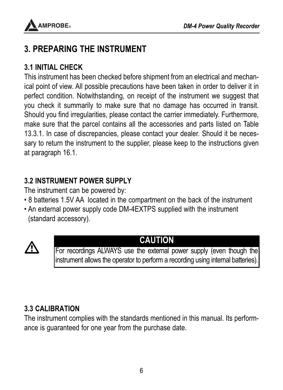 Amprobe DM-4 Power-Quality-Recorder User Manual | Page 7 / 58