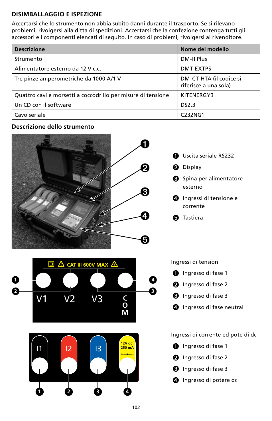 V1 v2 v3, I1 i2 i3 | Amprobe DM-II-PLUS Power-Quality-Recorder User Manual | Page 104 / 194