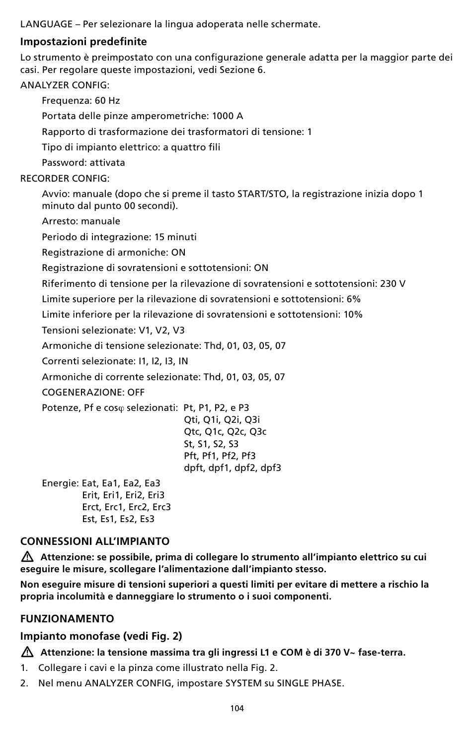 Amprobe DM-II-PLUS Power-Quality-Recorder User Manual | Page 106 / 194