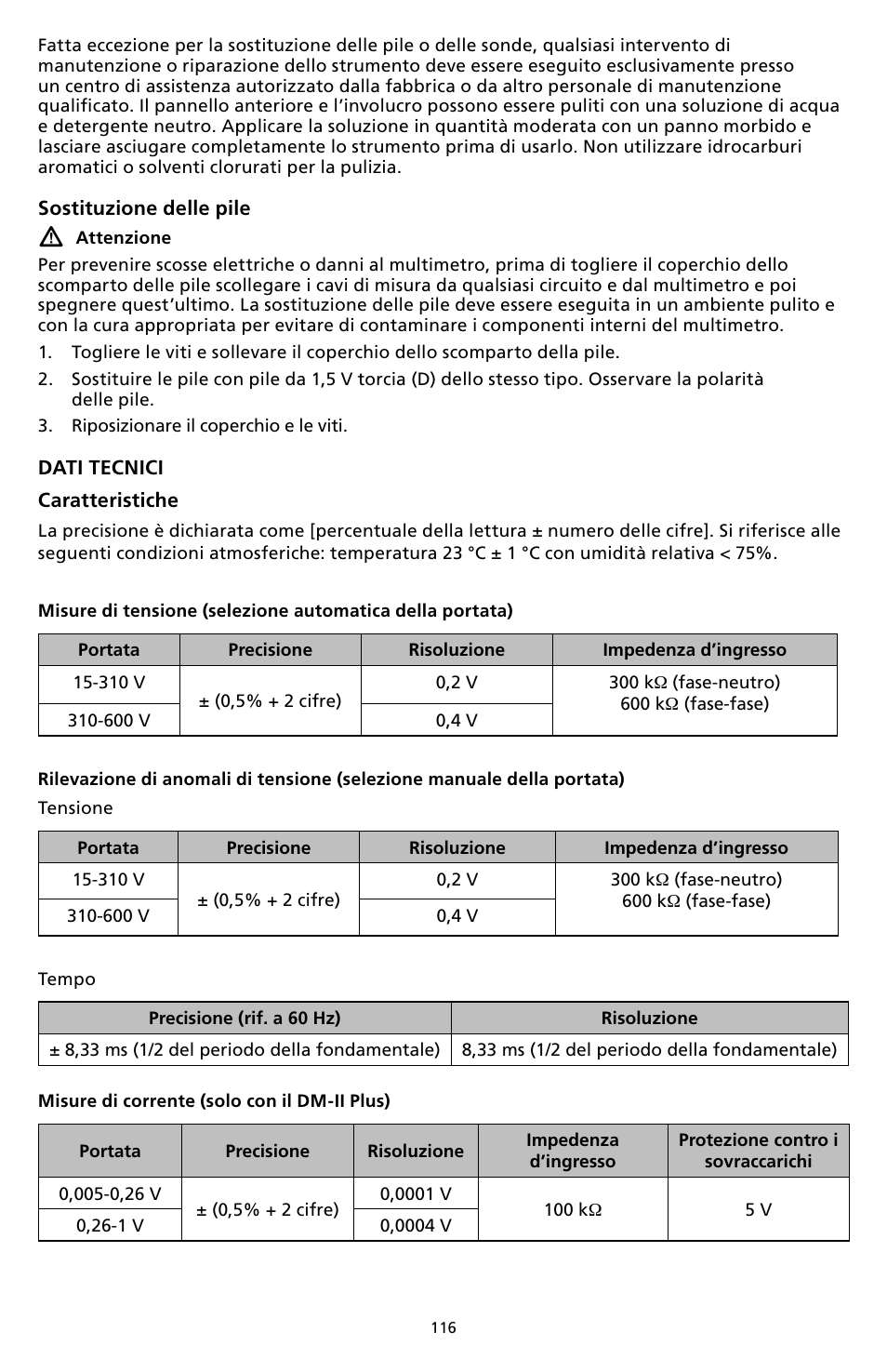 Amprobe DM-II-PLUS Power-Quality-Recorder User Manual | Page 118 / 194