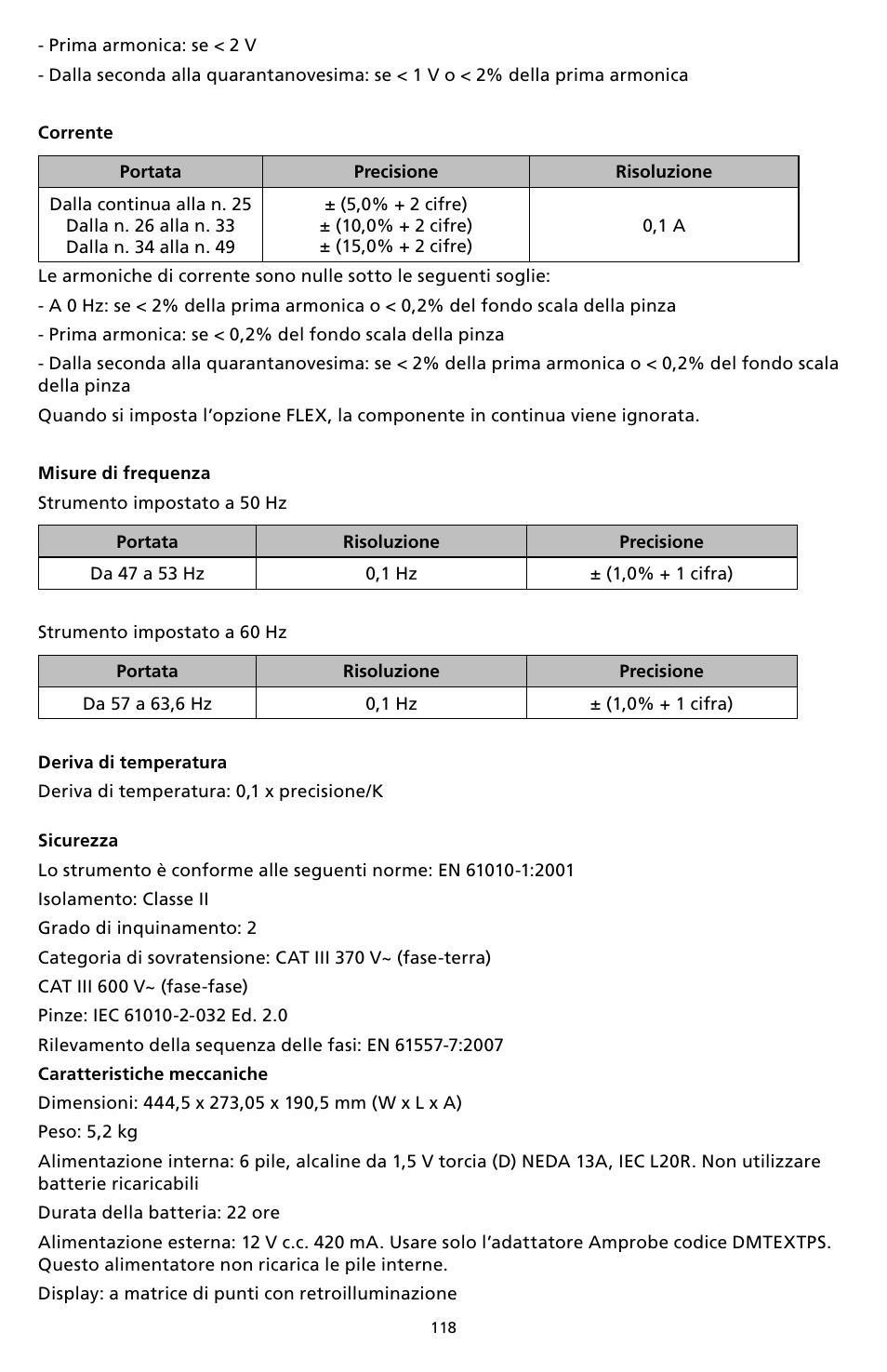 Amprobe DM-II-PLUS Power-Quality-Recorder User Manual | Page 120 / 194