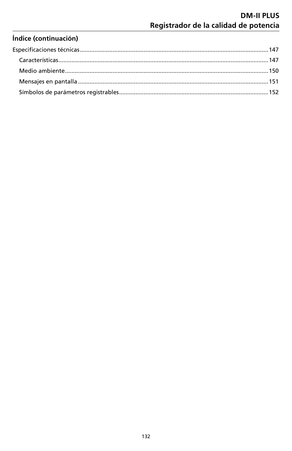 Dm-ii plus registrador de la calidad de potencia | Amprobe DM-II-PLUS Power-Quality-Recorder User Manual | Page 134 / 194