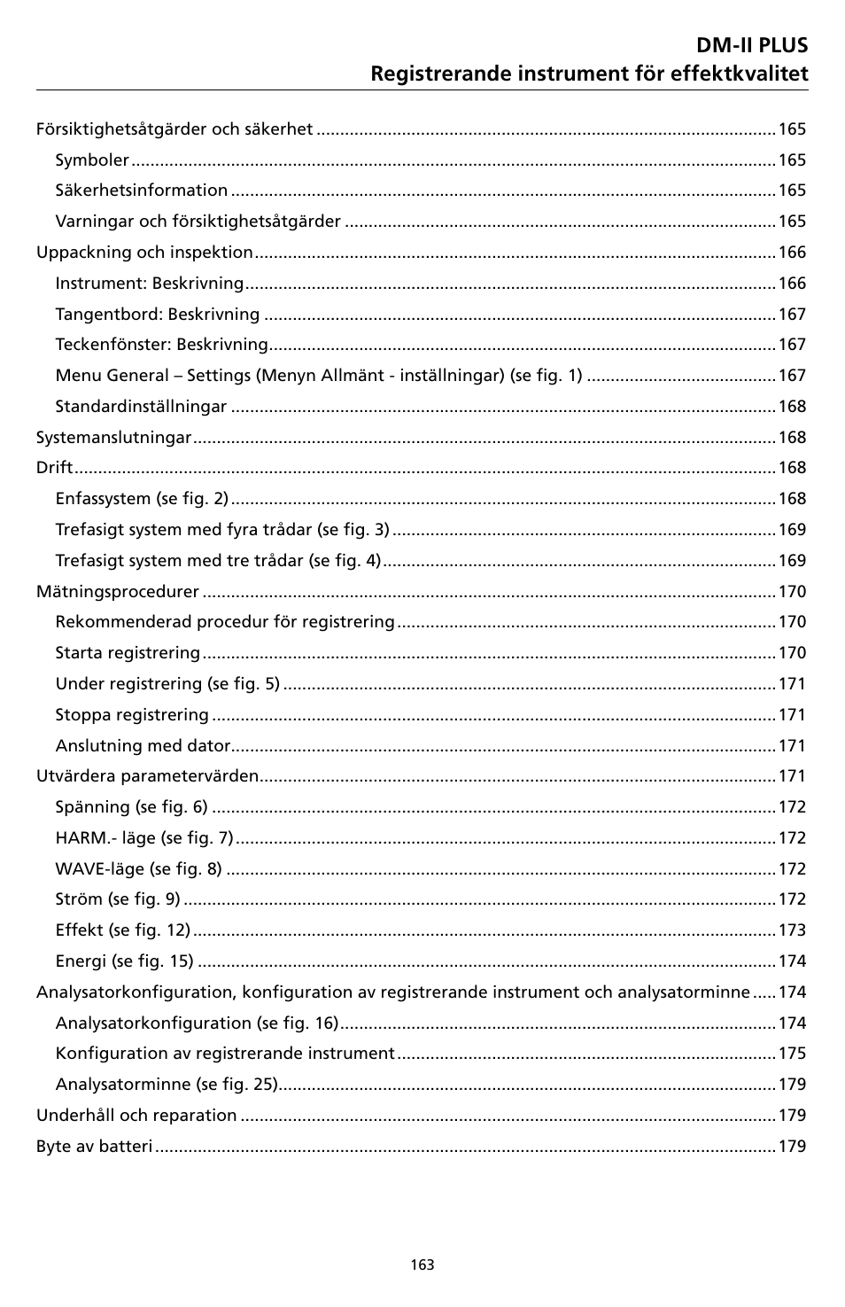 Amprobe DM-II-PLUS Power-Quality-Recorder User Manual | Page 165 / 194