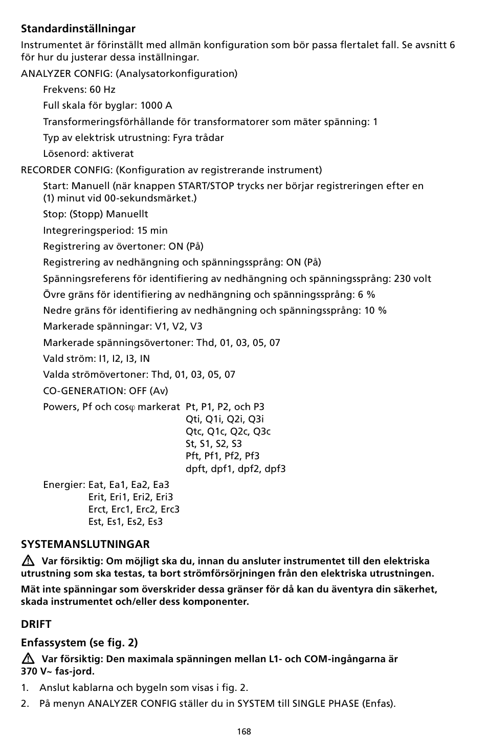 Amprobe DM-II-PLUS Power-Quality-Recorder User Manual | Page 170 / 194