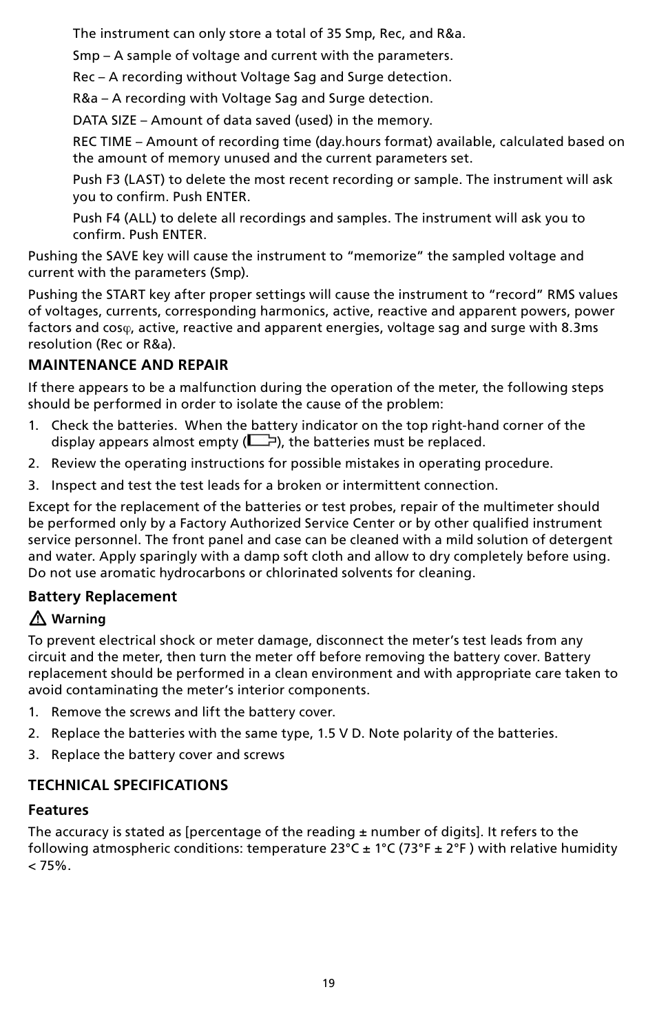 Amprobe DM-II-PLUS Power-Quality-Recorder User Manual | Page 21 / 194
