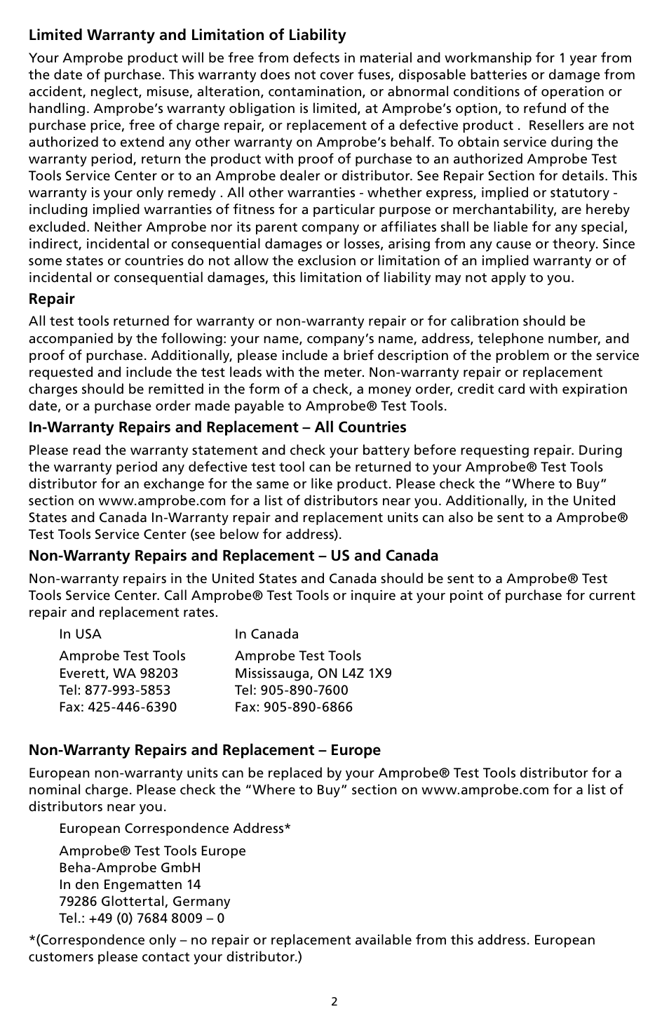 Amprobe DM-II-PLUS Power-Quality-Recorder User Manual | Page 4 / 194