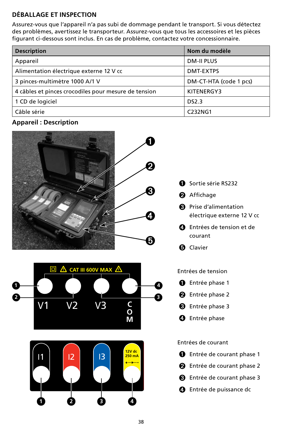 V1 v2 v3, I1 i2 i3 | Amprobe DM-II-PLUS Power-Quality-Recorder User Manual | Page 40 / 194