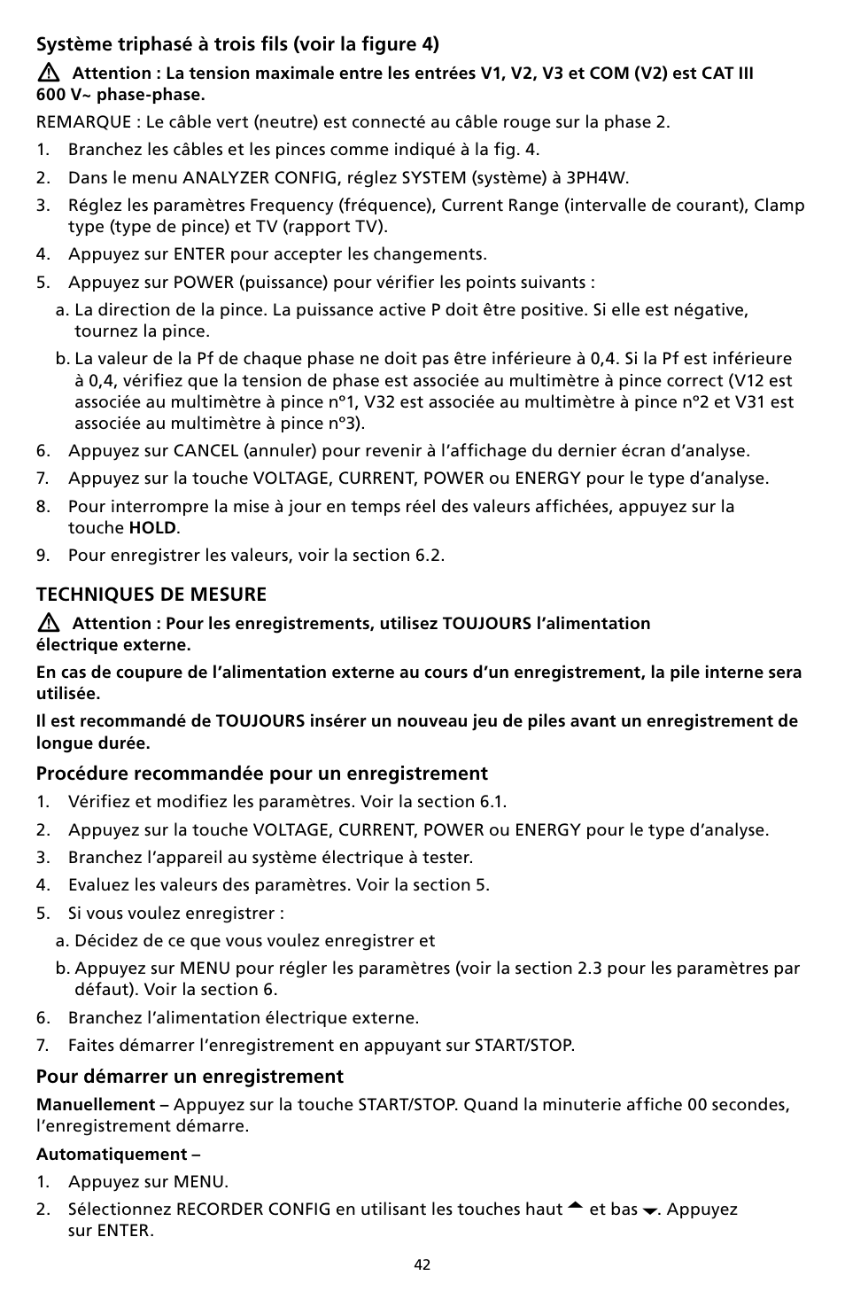 Amprobe DM-II-PLUS Power-Quality-Recorder User Manual | Page 44 / 194