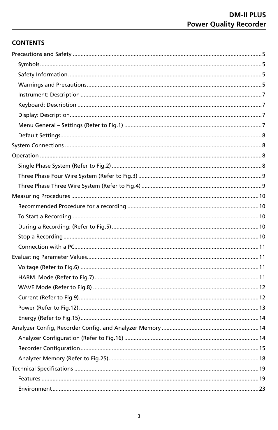 Dm-ii plus power quality recorder | Amprobe DM-II-PLUS Power-Quality-Recorder User Manual | Page 5 / 194