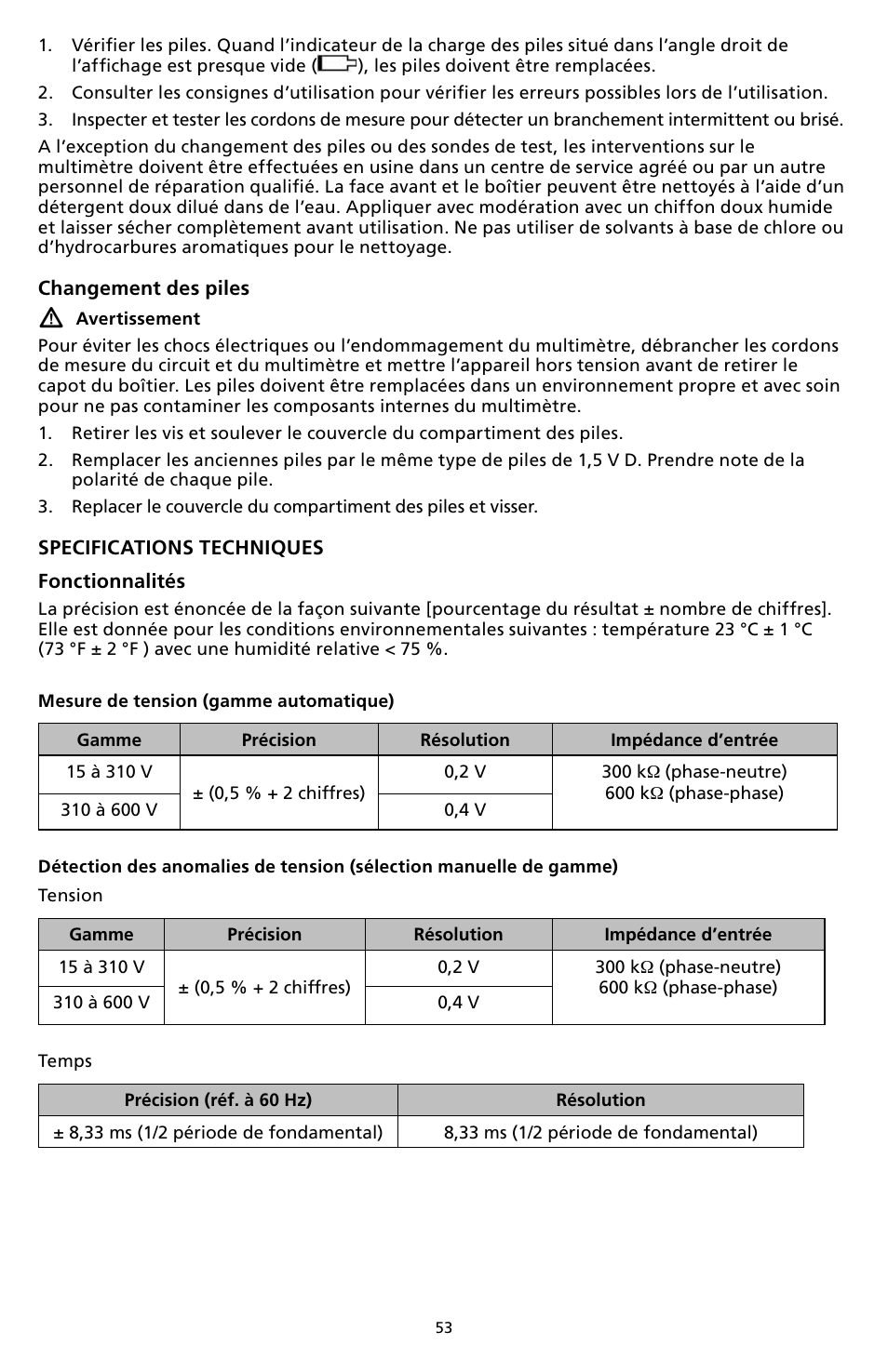 Amprobe DM-II-PLUS Power-Quality-Recorder User Manual | Page 55 / 194