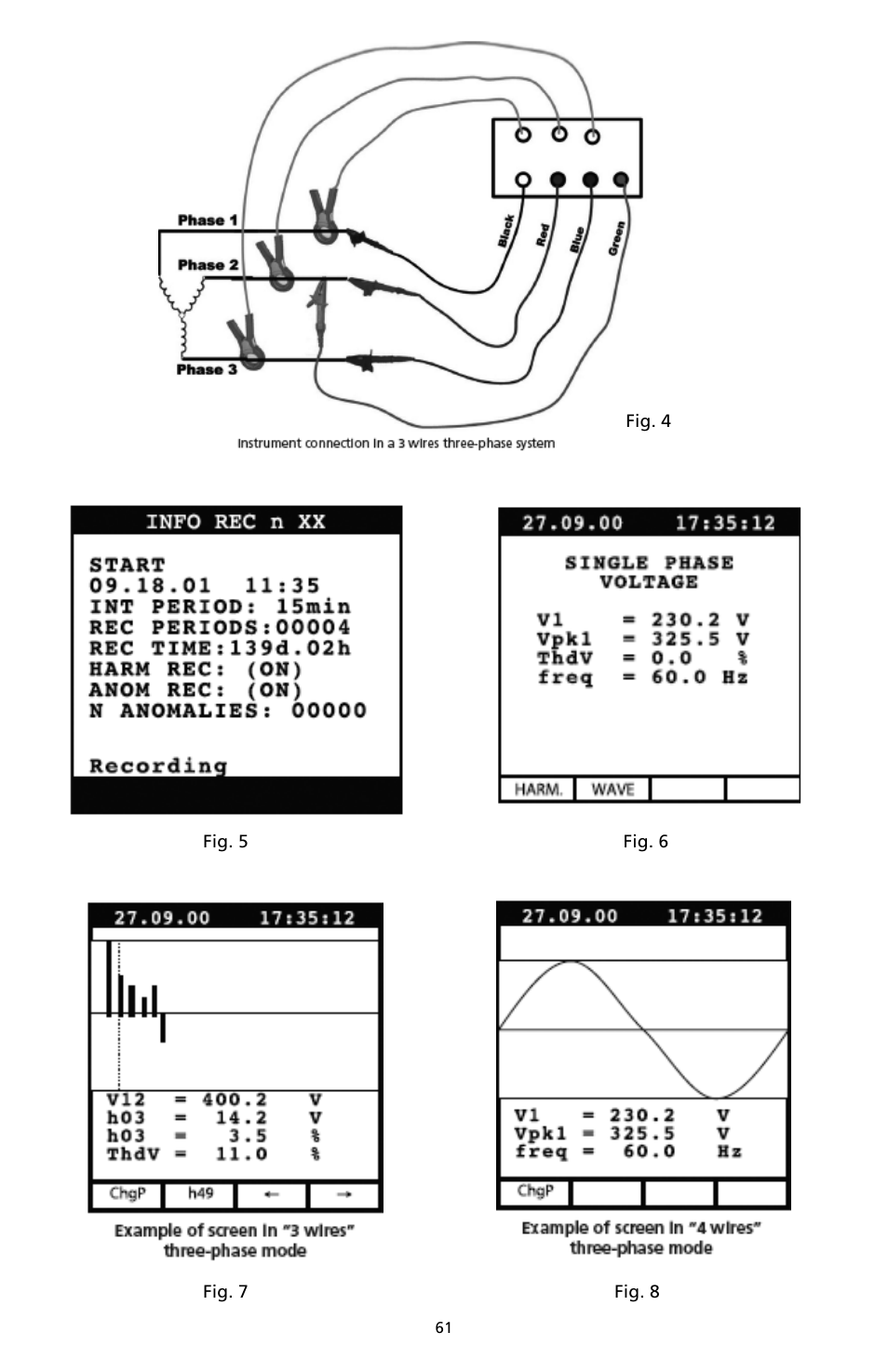 Amprobe DM-II-PLUS Power-Quality-Recorder User Manual | Page 63 / 194