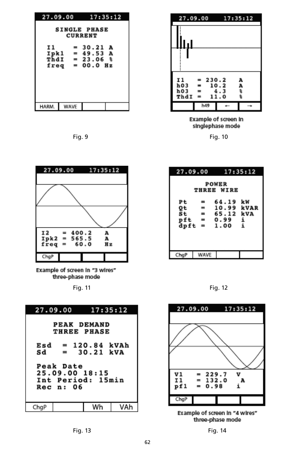 Amprobe DM-II-PLUS Power-Quality-Recorder User Manual | Page 64 / 194