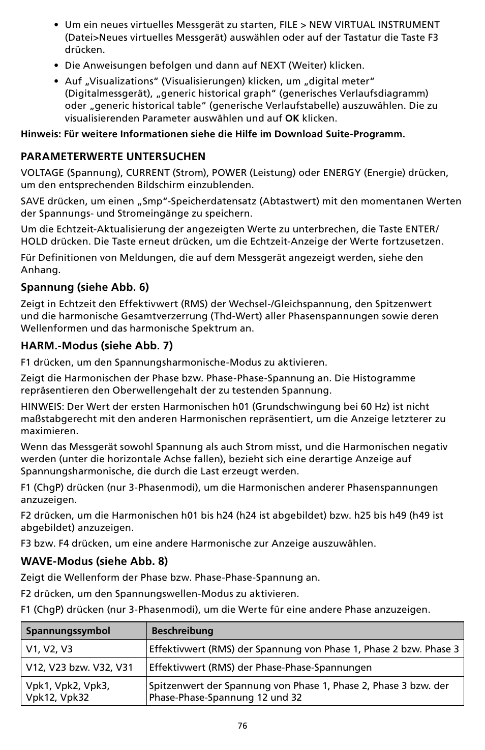 Amprobe DM-II-PLUS Power-Quality-Recorder User Manual | Page 78 / 194