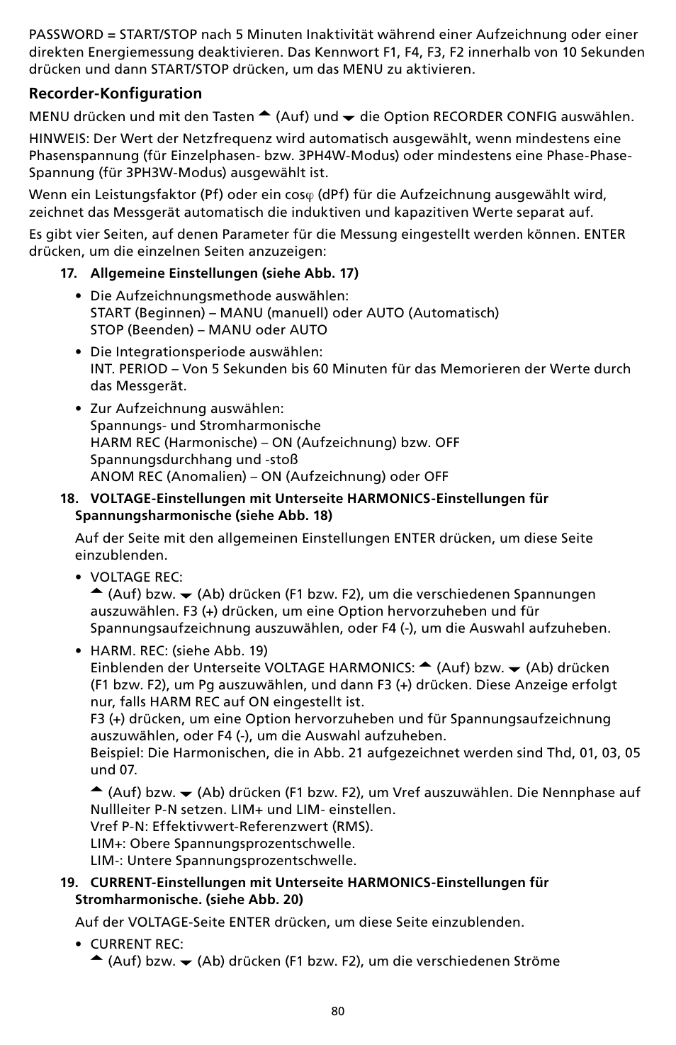 Amprobe DM-II-PLUS Power-Quality-Recorder User Manual | Page 82 / 194