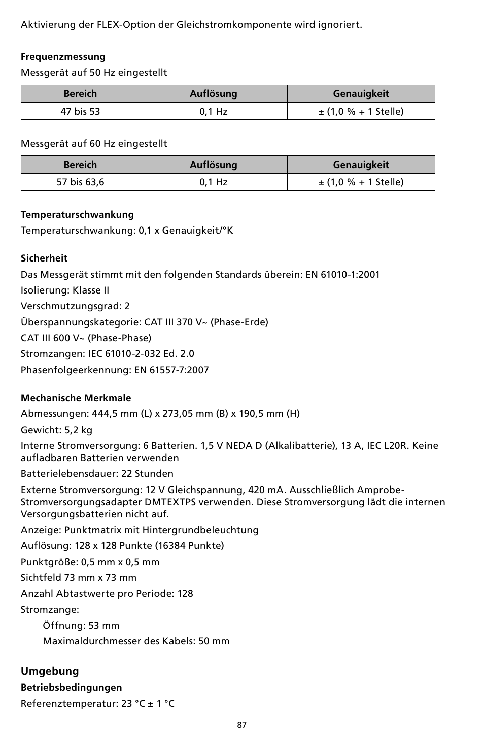 Amprobe DM-II-PLUS Power-Quality-Recorder User Manual | Page 89 / 194