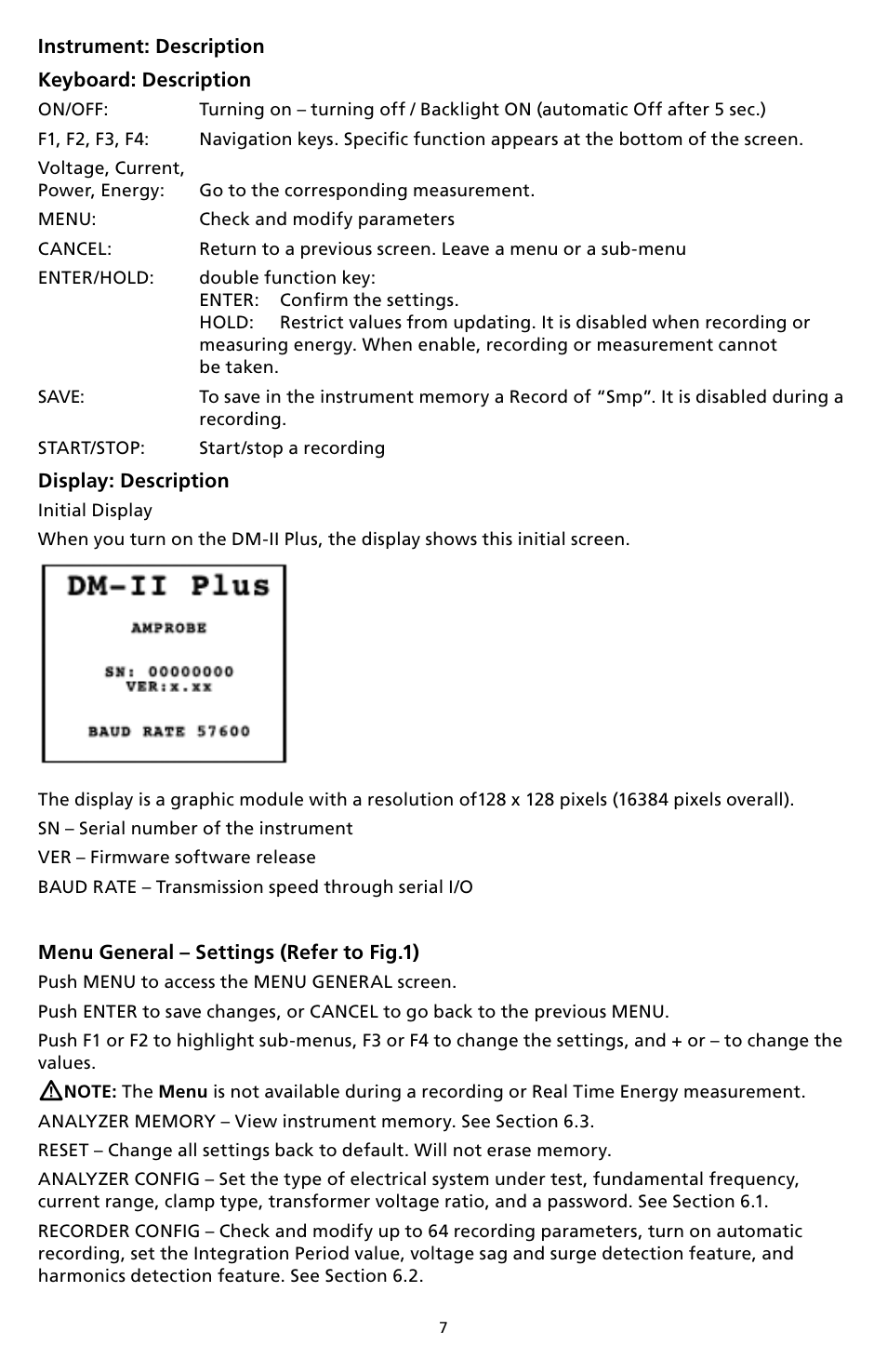 Amprobe DM-II-PLUS Power-Quality-Recorder User Manual | Page 9 / 194