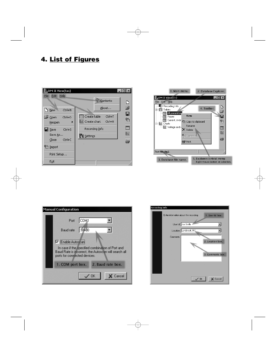 List of figures | Amprobe DMII-PRO Software User Manual | Page 11 / 16