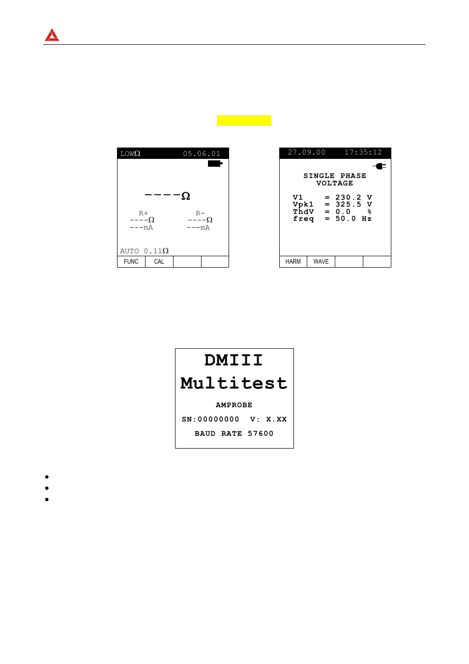 Dmiii, Multitest, Amprobe | Amprobe DMIII-Multitest Power-Quality-Recorder User Manual | Page 12 / 104