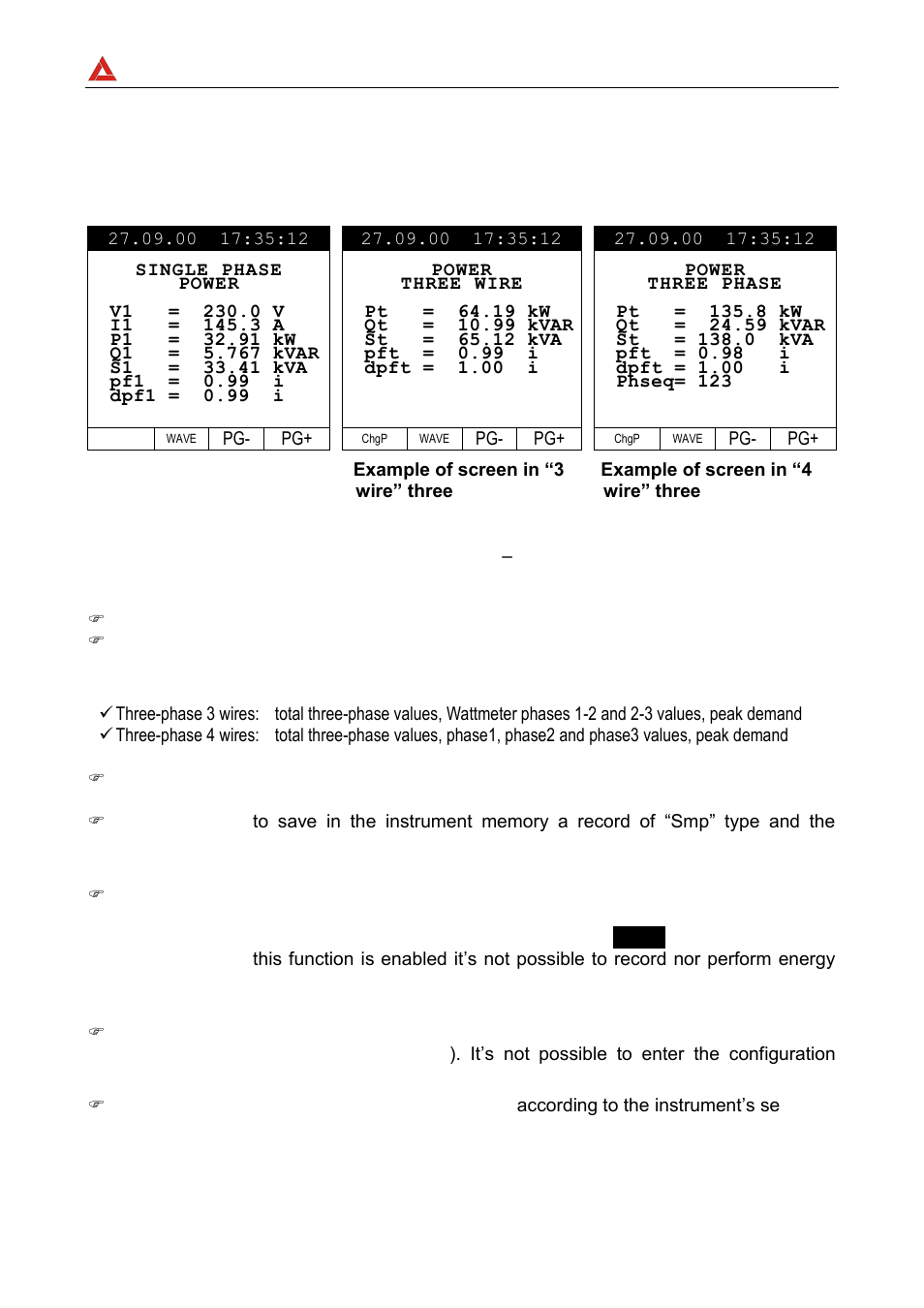 Amprobe | Amprobe DMIII-Multitest Power-Quality-Recorder User Manual | Page 60 / 104