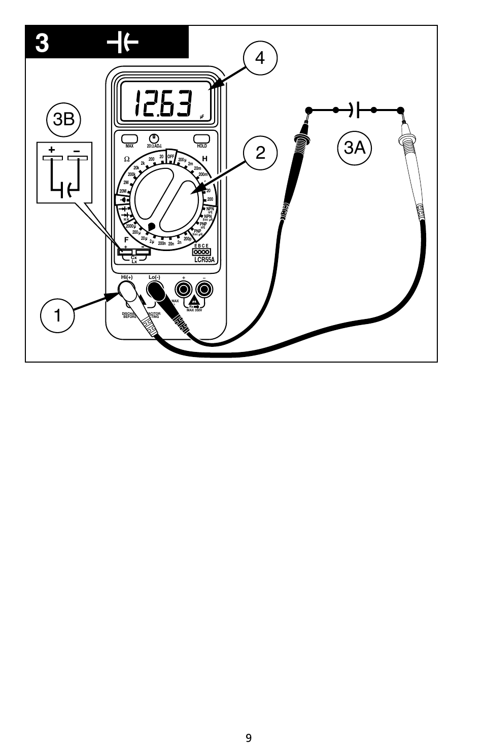 Amprobe LCR55A Inductance-Capacitance-Resistance-Meter User Manual | Page 13 / 44