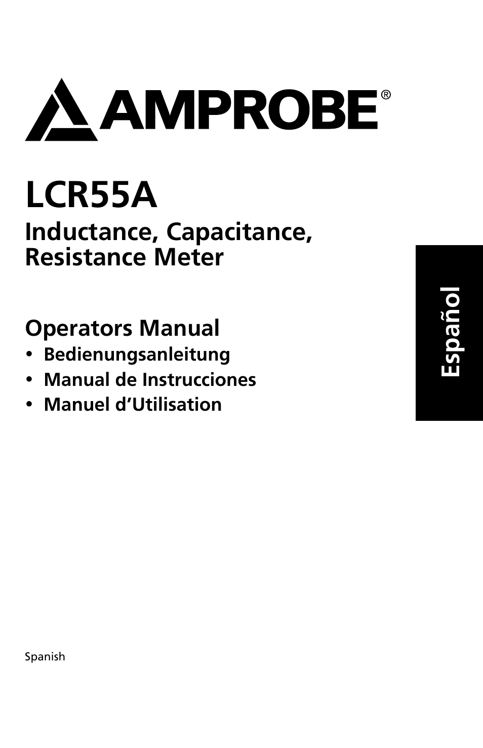 Lcr55a | Amprobe LCR55A Inductance-Capacitance-Resistance-Meter User Manual | Page 25 / 44