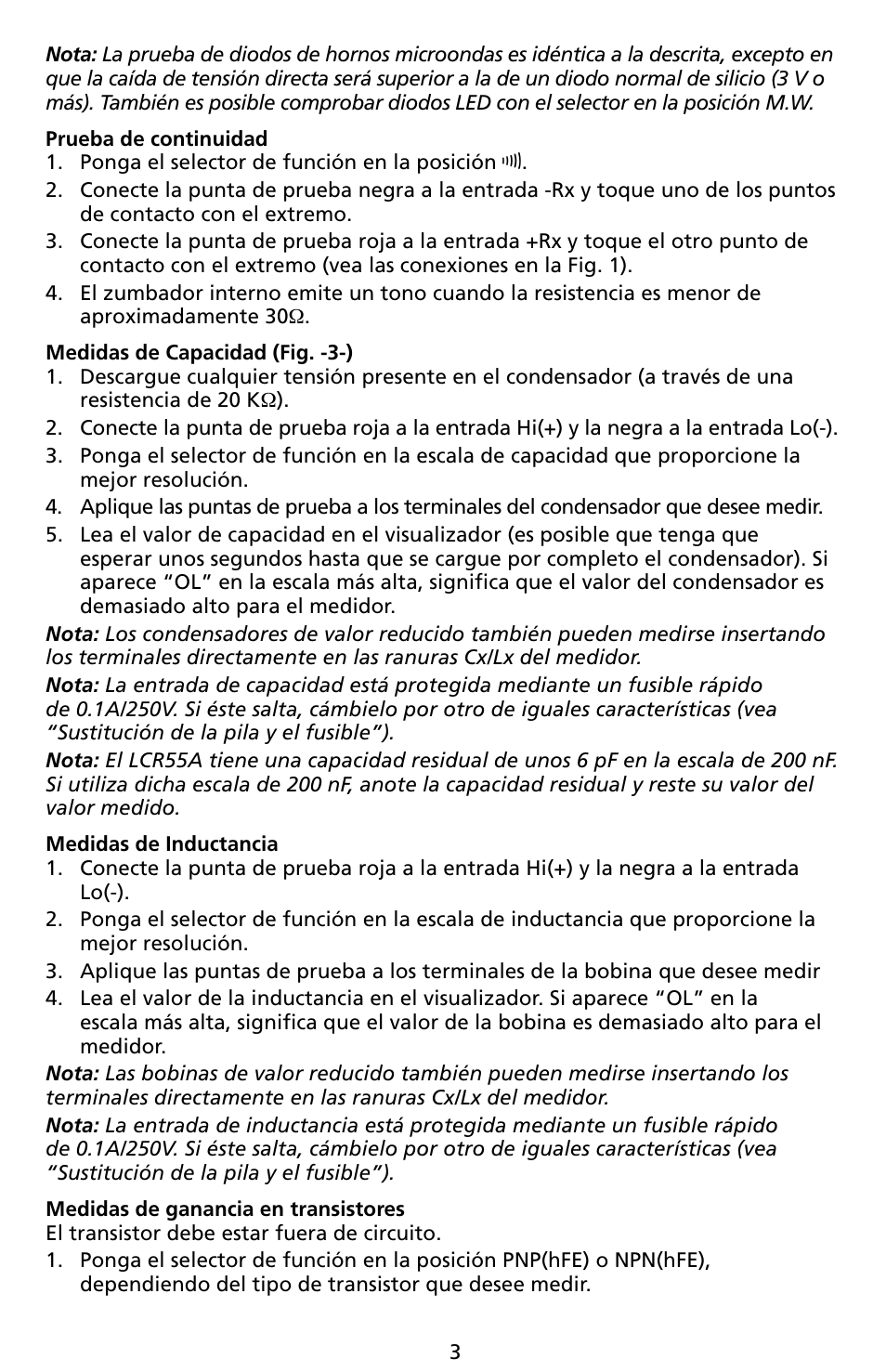 Amprobe LCR55A Inductance-Capacitance-Resistance-Meter User Manual | Page 29 / 44