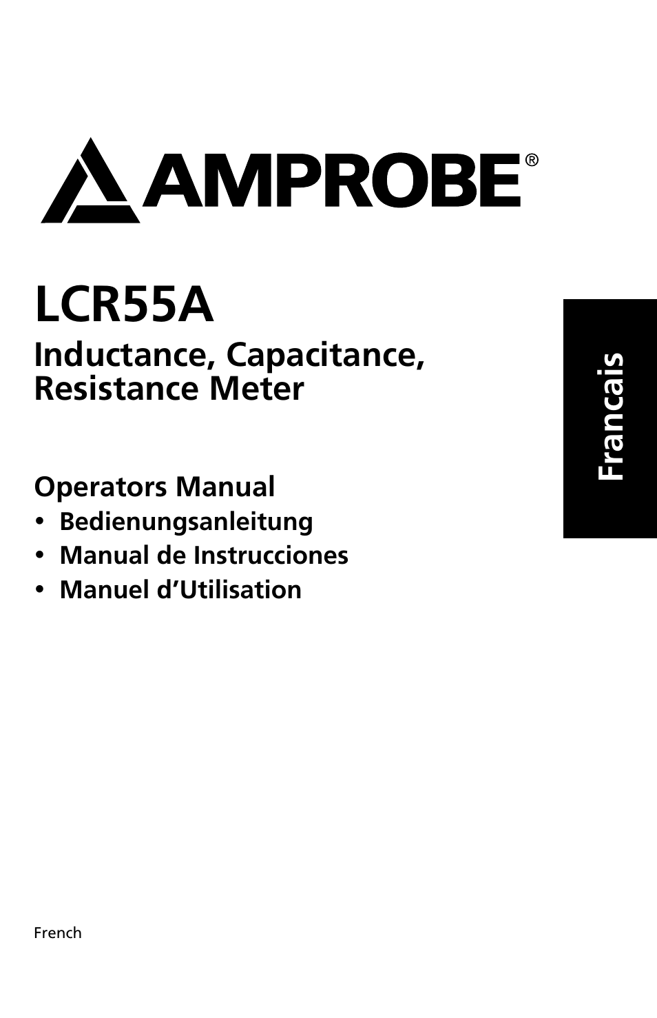 Lcr55a | Amprobe LCR55A Inductance-Capacitance-Resistance-Meter User Manual | Page 35 / 44