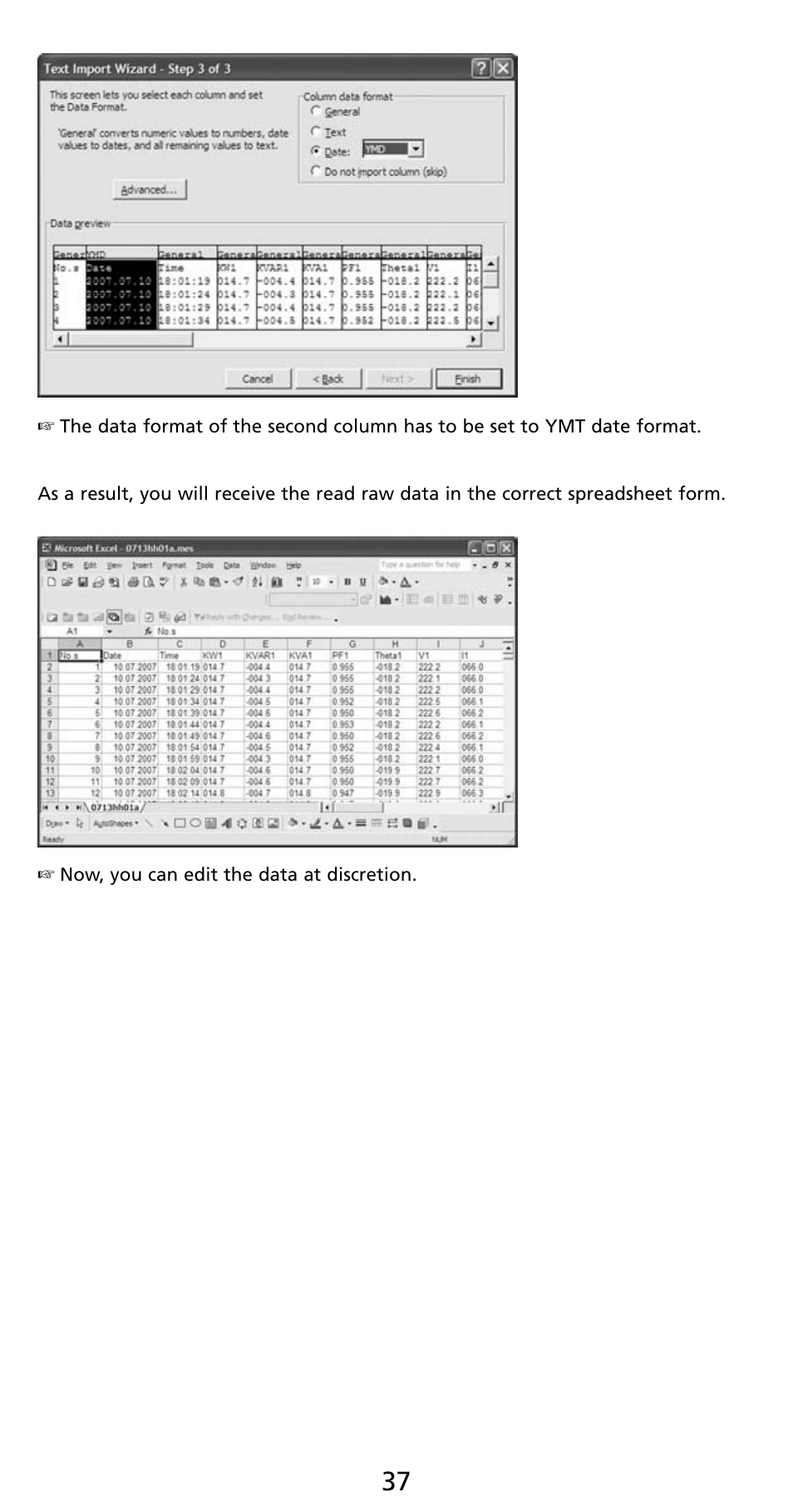 Amprobe PQ55A Power-Analyzer User Manual | Page 37 / 43