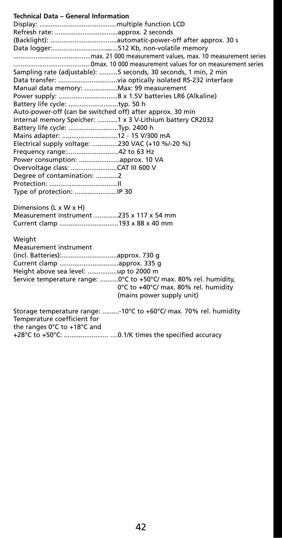 Amprobe PQ55A Power-Analyzer User Manual | Page 42 / 43