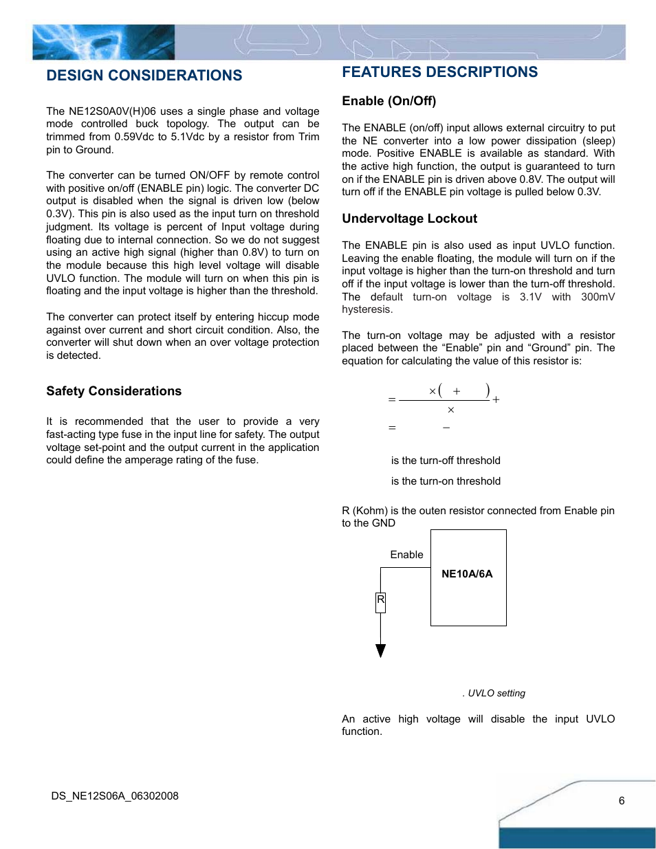 Design considerations, Features descriptions | Delta Electronics Delphi 6A Series User Manual | Page 6 / 14