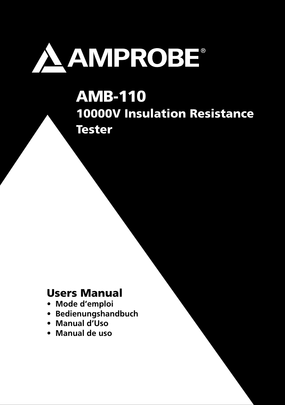 Amprobe AMB-110 Insulation-Resistance-Tester User Manual | 52 pages