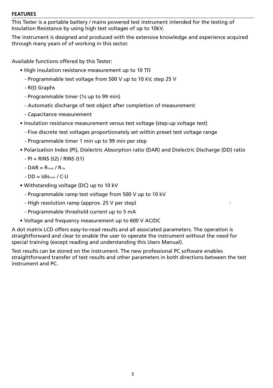 Amprobe AMB-110 Insulation-Resistance-Tester User Manual | Page 10 / 52