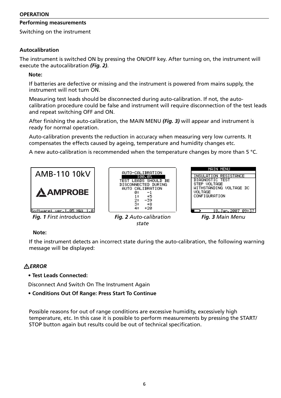 Amprobe AMB-110 Insulation-Resistance-Tester User Manual | Page 11 / 52