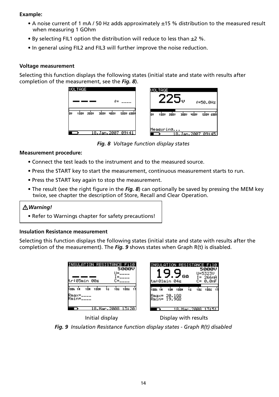 Amprobe AMB-110 Insulation-Resistance-Tester User Manual | Page 19 / 52