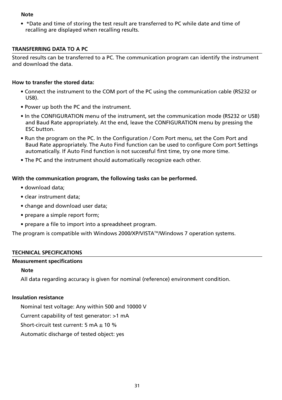 Amprobe AMB-110 Insulation-Resistance-Tester User Manual | Page 36 / 52