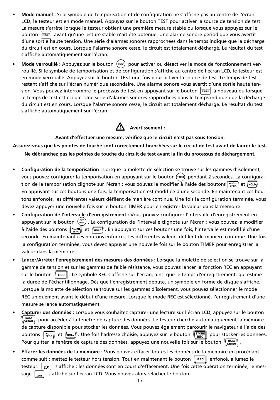 Amprobe AMB-45 Digital-Megohmmeter User Manual | Page 21 / 62