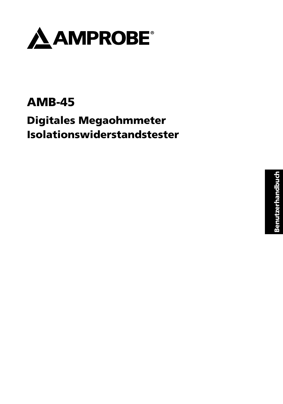 Amb-45 | Amprobe AMB-45 Digital-Megohmmeter User Manual | Page 23 / 62