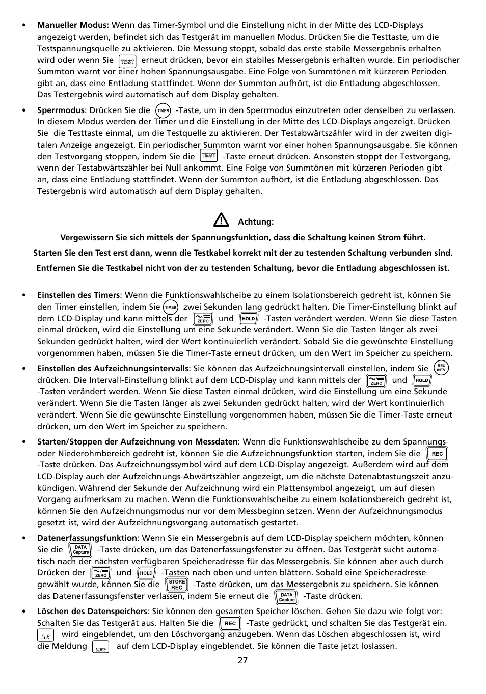 Amprobe AMB-45 Digital-Megohmmeter User Manual | Page 31 / 62