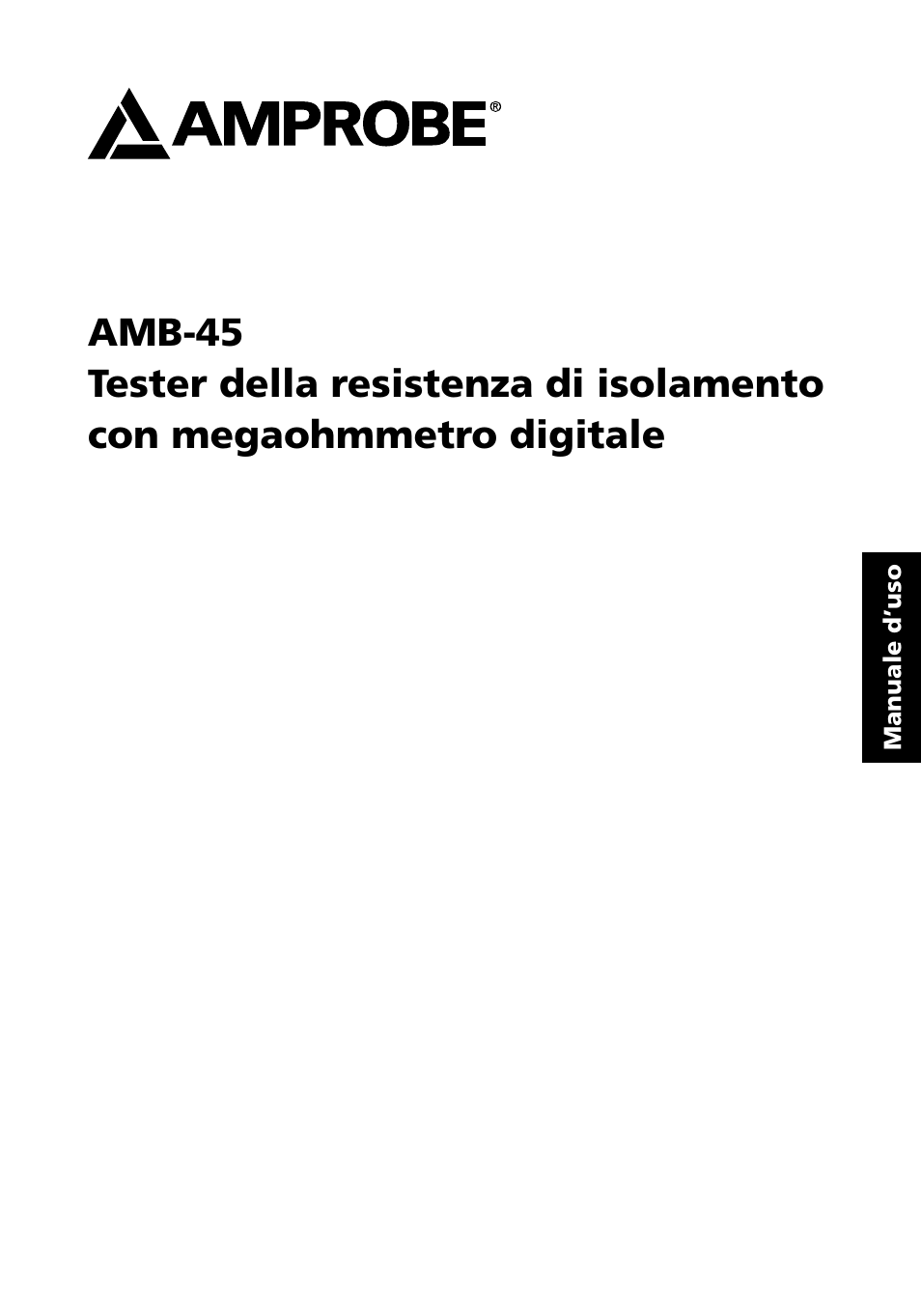 Amprobe AMB-45 Digital-Megohmmeter User Manual | Page 33 / 62