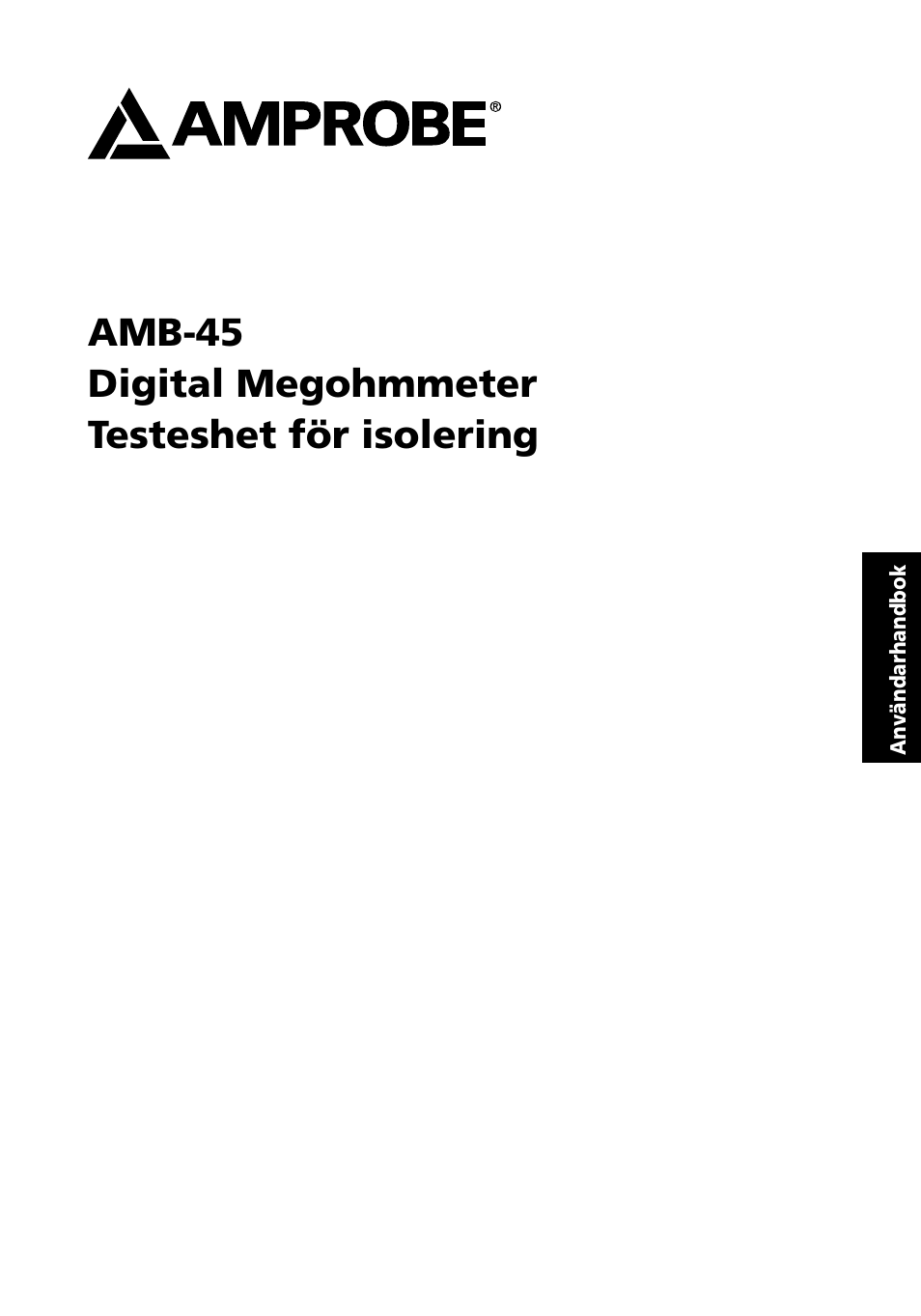 Amb-45 digital megohmmeter testeshet för isolering | Amprobe AMB-45 Digital-Megohmmeter User Manual | Page 53 / 62