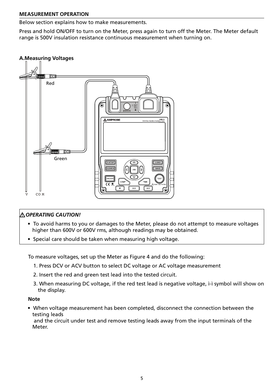 Amprobe AMB-50 Insulation-Resistance-Tester User Manual | Page 11 / 20