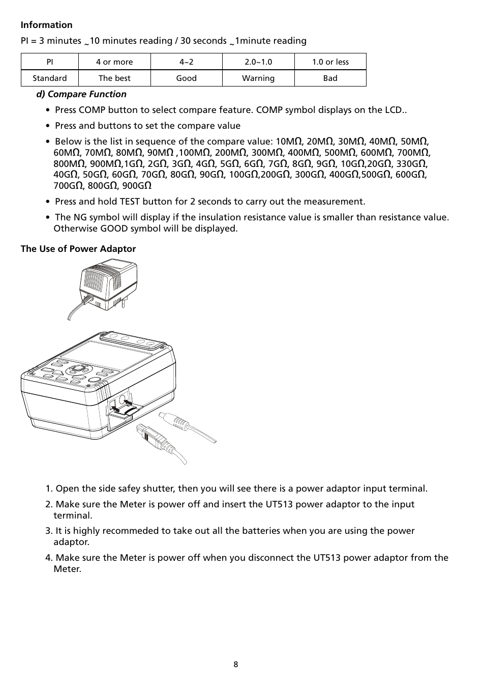 Amprobe AMB-50 Insulation-Resistance-Tester User Manual | Page 14 / 20