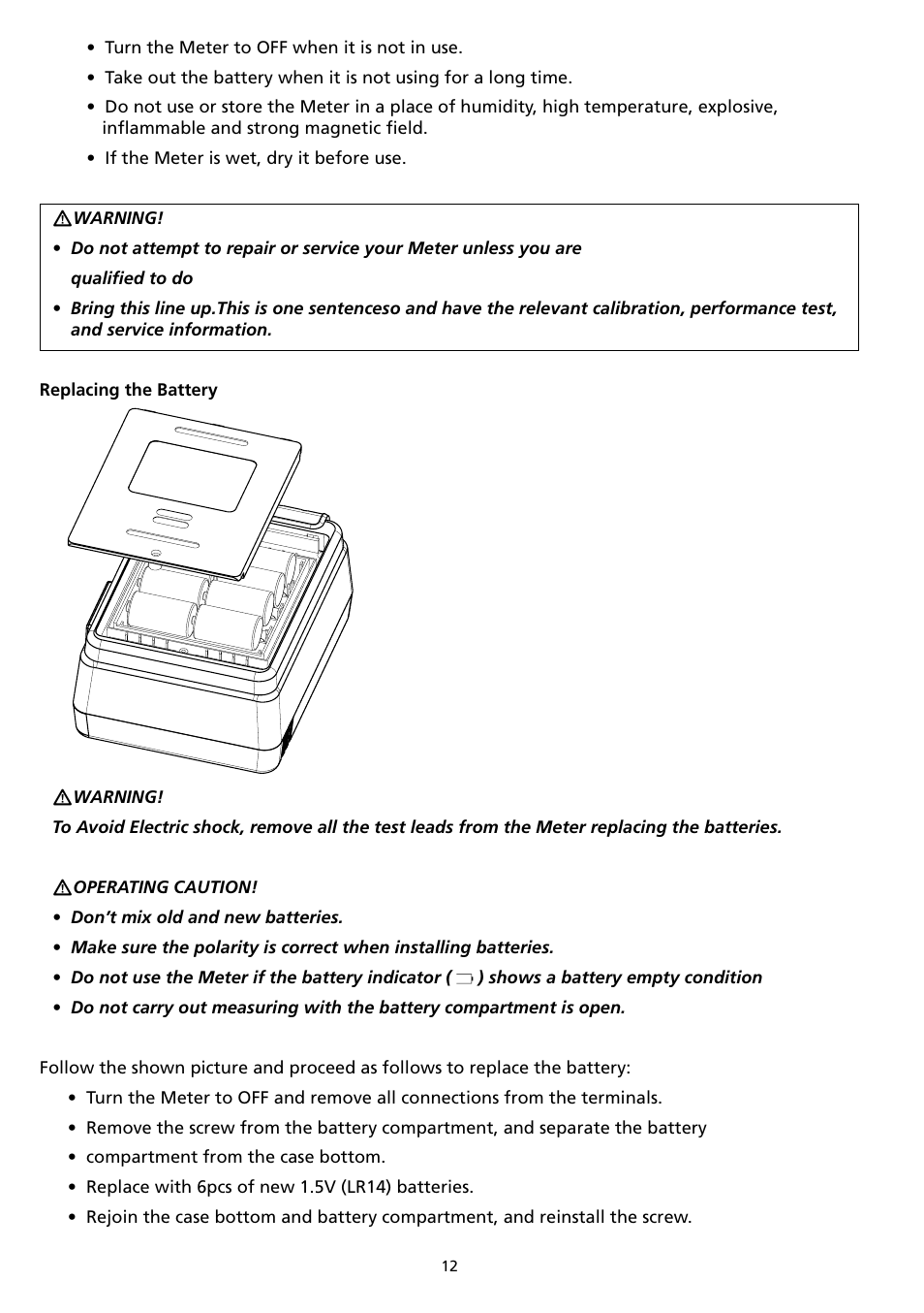 Amprobe AMB-50 Insulation-Resistance-Tester User Manual | Page 18 / 20