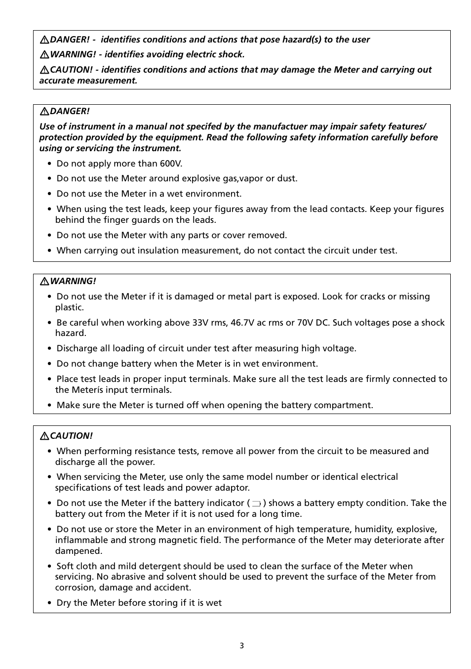 Amprobe AMB-50 Insulation-Resistance-Tester User Manual | Page 9 / 20