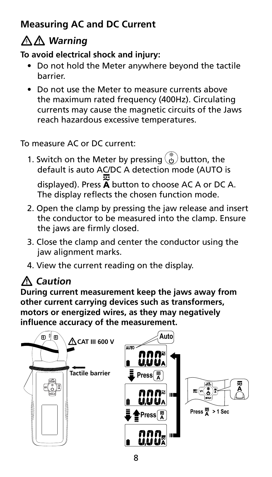 Amprobe AMP-25 User Manual | Page 12 / 62