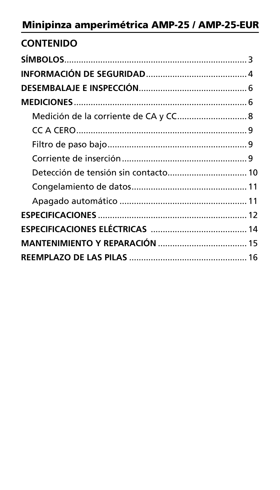 Amprobe AMP-25 User Manual | Page 25 / 62