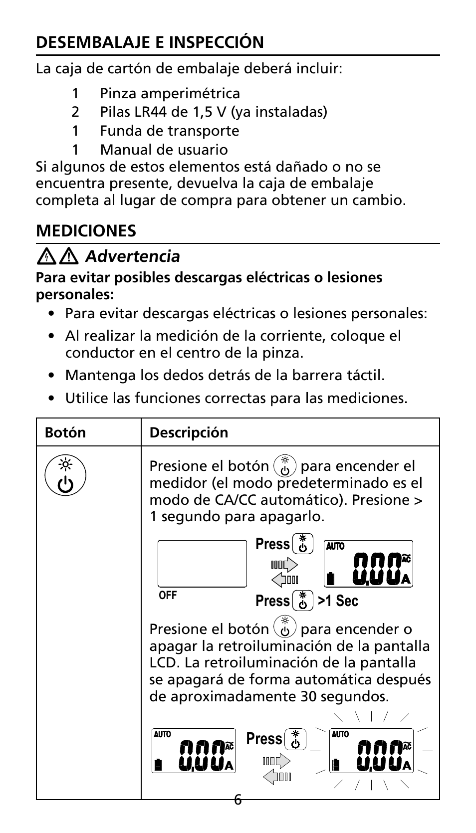 Amprobe AMP-25 User Manual | Page 30 / 62