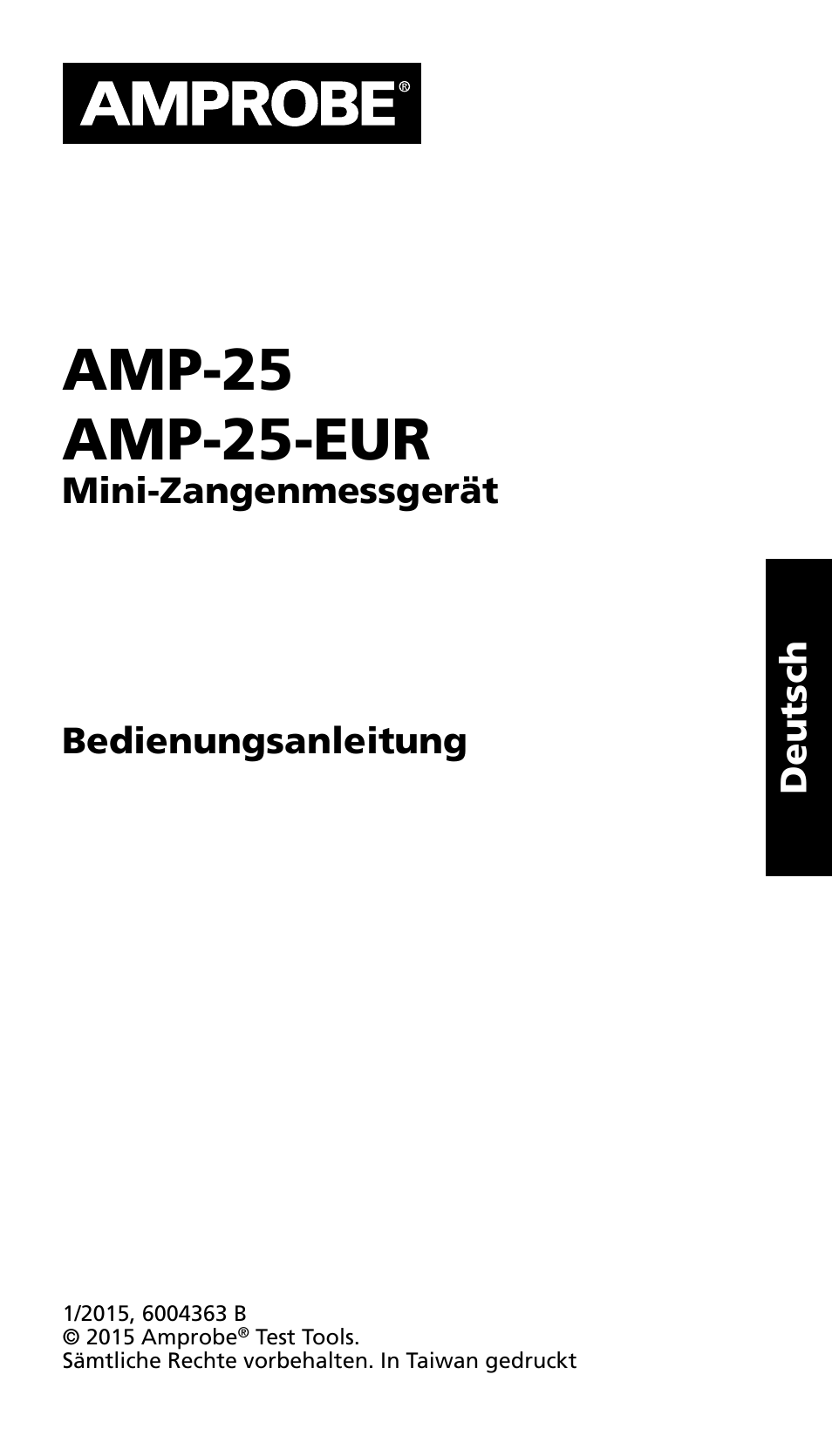 Amp-25 amp-25-eur | Amprobe AMP-25 User Manual | Page 43 / 62